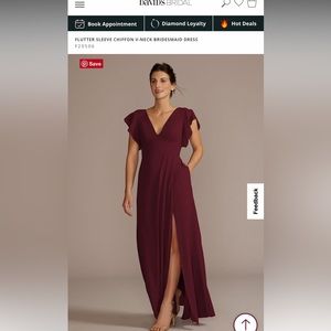 David’s bridal bridesmaids dress